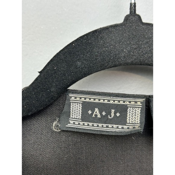 A J Vest Womens Medium Black Multicolor Leather Shag Patchwork Boho India - Picture 4 of 8